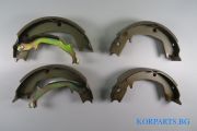 НАКЛАДКИ ЗАДНИ ЧЕЛЮСТНИ (РЪЧНА СПИРАЧКА)  SPORTAGE-07)/TUCSON -10)(4WD), SANTA FE -05), TRAJET -04)